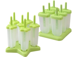 Forma De Picolé Em Plástico Pp Com Base Estável E Alça, 2 Peças Em Formato Pentagonal Para Lanches Caseiros E Projetos