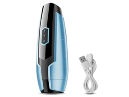 Copo De Masturbao De Massagem Telescpica De 5 Frequncias Para Homens (azul)