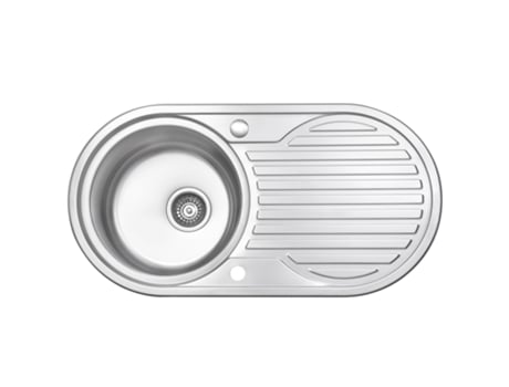 Lava-loiça Jassferry Com 1 Cuba Redonda (aço Inox. - 900 X 470 X 195 Mm)