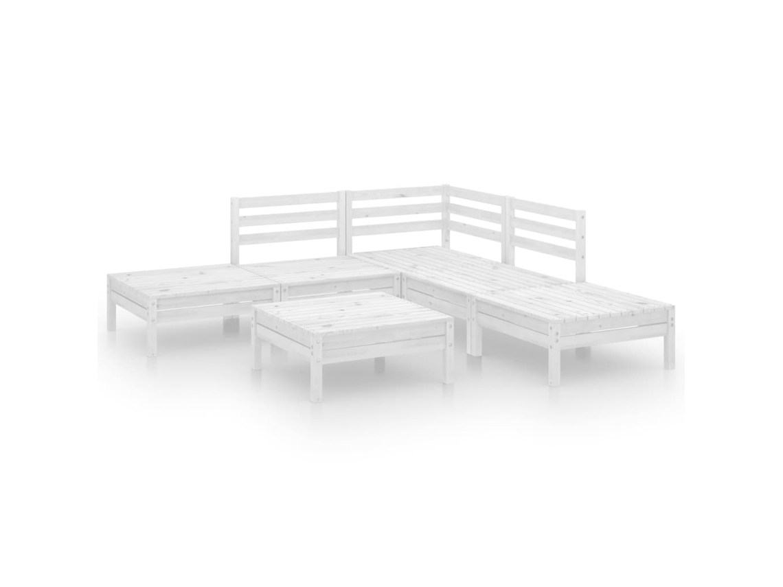 Garden Lounge Set, Garden Lounge Sets Vidaxl Branco Madeira De Pinho (n/a)