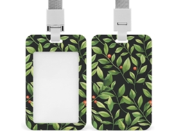 Porta Crachá Com Cordão, Estampa Frutas Vermelhas, Porta Crachá, Capa Protetora Cartão Vertical