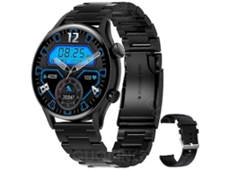 Relógio inteligente masculino com Bluetooth, chamadas, NFC e resistência à água IP68.