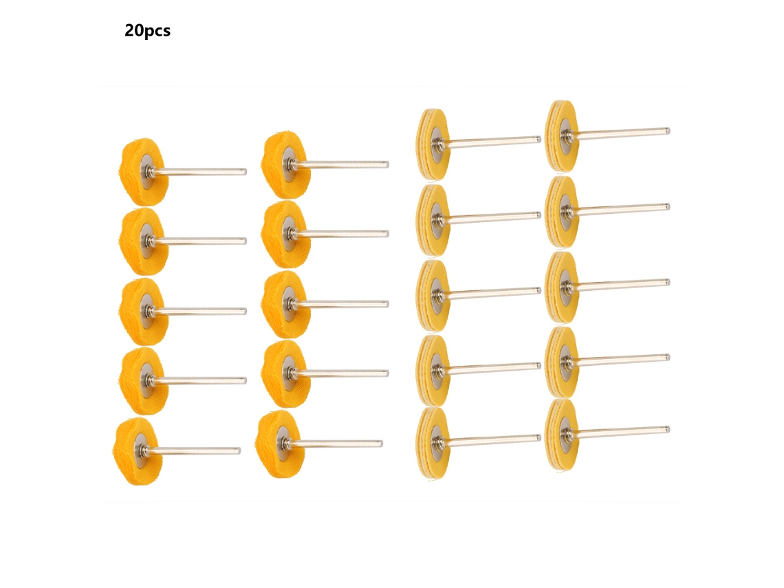 Kit De 20 Rodas De Polimento De Couro Pu Para Ferramentas Elétricas Acessórios De Polimento E Brilho 22mm