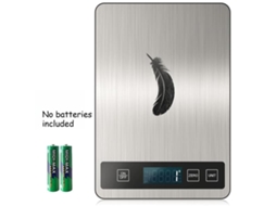 Balança de Cozinha Digital com Precisão de 1 G, Eletrônica De, Precisa para Alimentos, Utensílio De, Pilhas Não Incluídas AQUAFORGE