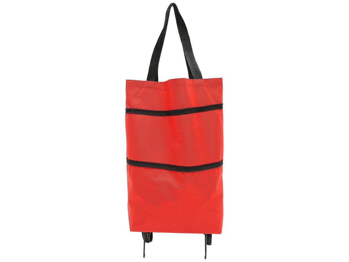 Sacola de Compras Dobrável com Rodas, Colorida, Grande Capacidade, 1 Conjunto. GOKOCO