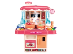 Brinquedo De Cozinha 31pcs Com Luz E Som Para Crianças Cor Rosa