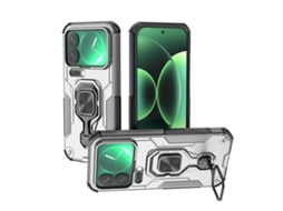 Capa Híbrida De Tpu E Pc Com Suporte Metálico Para Xiaomi 17 Pro