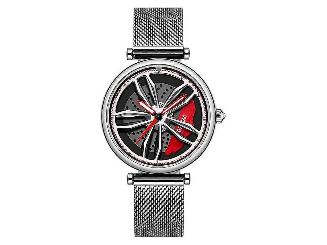 Relógio Feminino Sanda 1074 Com Mostrador Fixo Vazado Em 3d E Mecanismo De Quartzo. Pulseira De Malha.
