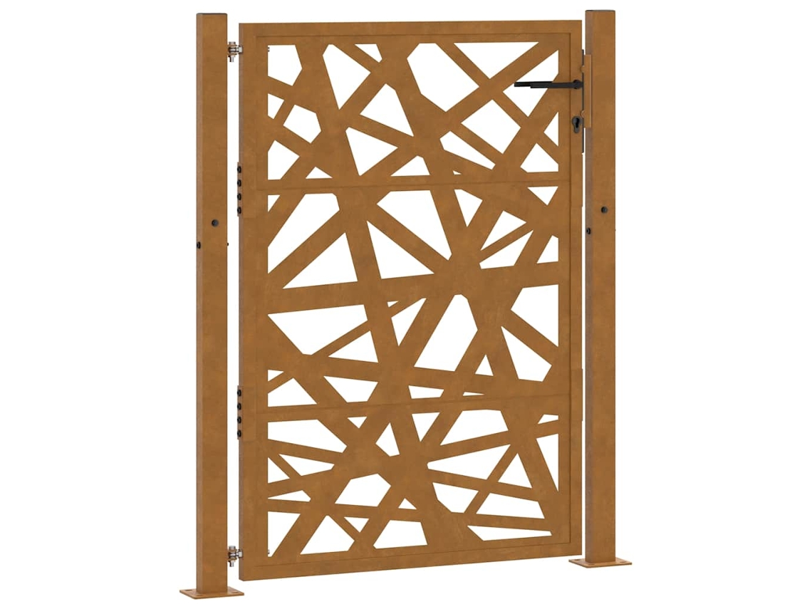 Maison Exclusive - Portão De Jardim 100x125 Cm Em Aço Resistente Às Intempéries Com Design Leve