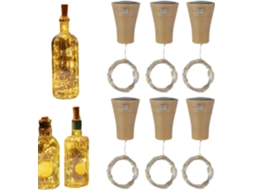 Luminárias LED para Garrafas de Vinho, Conjunto de 6 Peças, Prova D Água, Versáteis