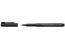 Caneta de Tinta FABER-CASTELL Caneta Artística Pitt Fude Preta