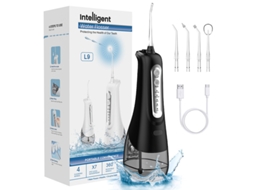 Irrigador Oral Dentário Recarregável, 4 Modos. para Aparelho e Gengivas Sensíveis Preto HEXINYIGJLY