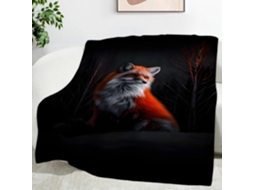 Manta Raposa Vermelha Animal 180x200 Cm Multifuncional Macia de Flanela Aconchegante para Cama Escritório Coch