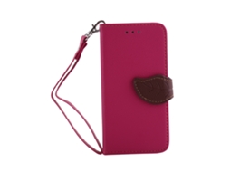 Capa de Couro para iPhone 5/5s/5se carteira folha de cor contrastante EOOCOO com slot para cartão e suporte