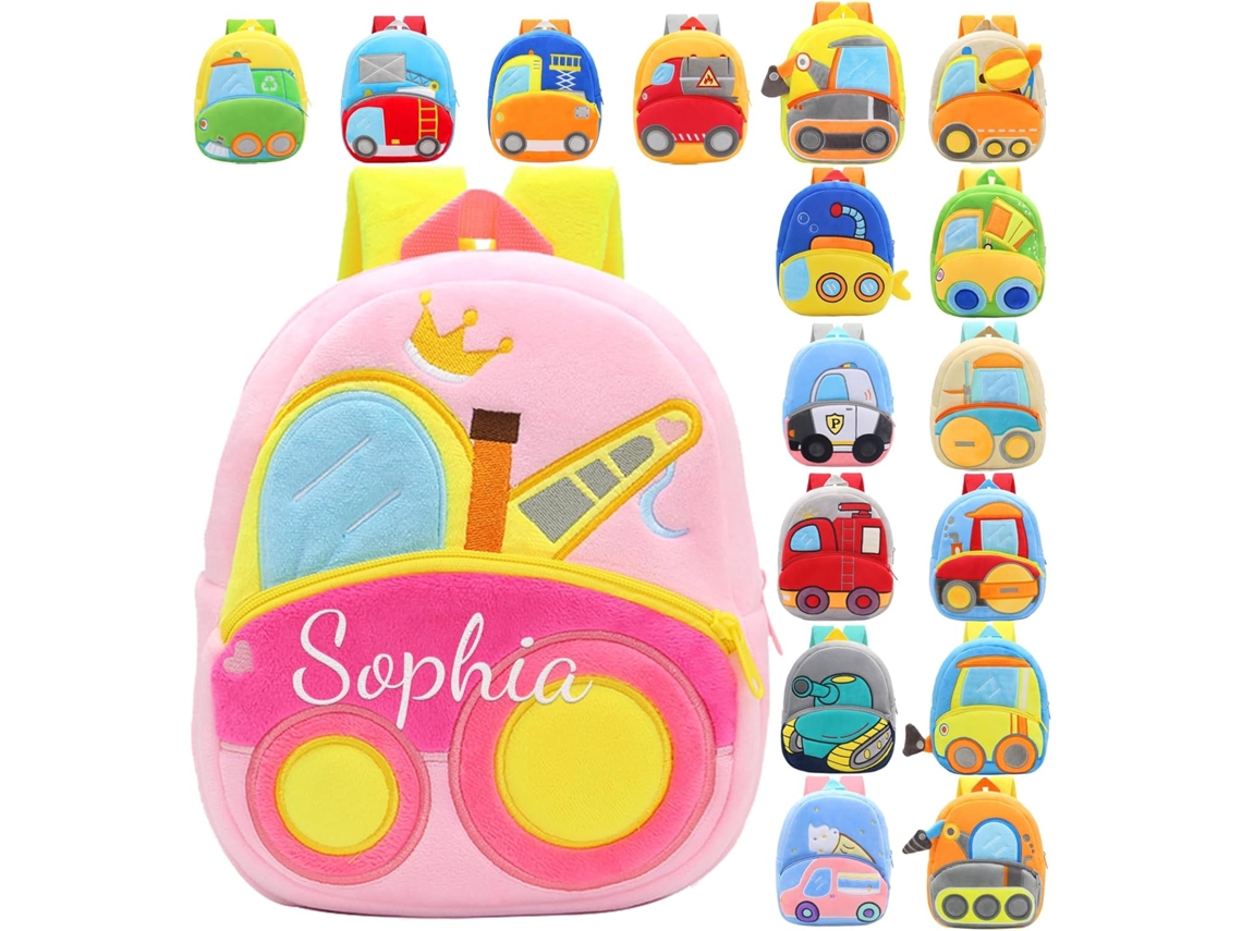 Mochila Infantil Personalizada Genérica, Mini Para Pré-escolares De 1 5 Anos, Design De Escavadeira, Meninos