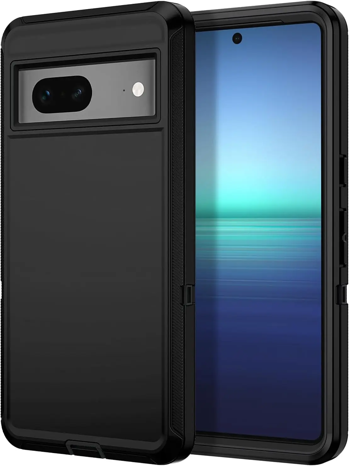 (preto, Google Pixel 8a) Capa Para Celular 3 Em 1 Ott, Resistente A Impactos E De Nível Militar.