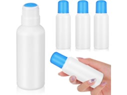 Conjunto De 4 Frascos Aplicadores De Plástico Reutilizáveis De 100 Ml Com Pontas De Esponja.