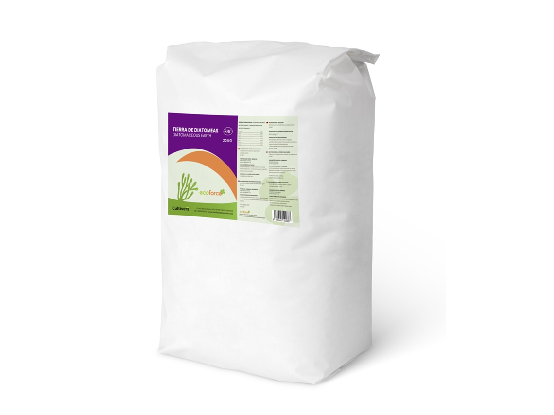 CULTIVERS Tierra de Diatomeas Micronizada Ecológica 20 kg