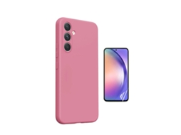 Kit Película Protectora De Hydrogel Frente Capa Proteção Silicone Gift4me Para Samsung Galaxy A27 - Rosa