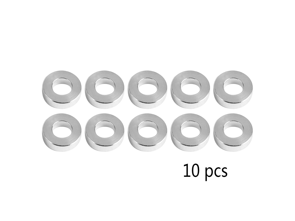 Conjunto De 10 Arruelas Planas Prateadas Alumínio Para Impressora 3d.-aquaforge