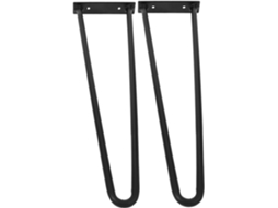 Shineofi 2 Peças Pés De Mesa Metal Em Forma U, Pretos, Para Sofás, Cadeiras E Armários Substituição Durável Para Móveis