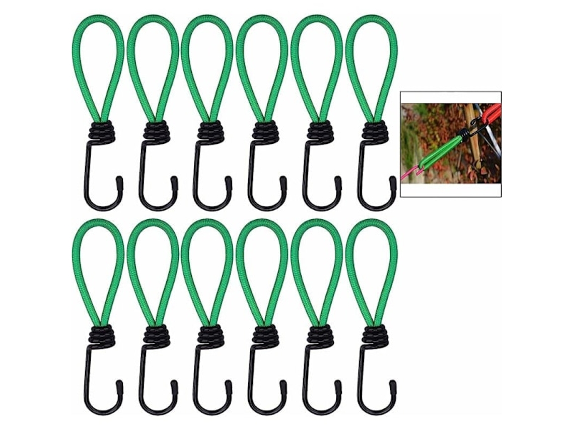 Kit com 12 Tensores de Lona Cintas Elásticas para Lonas Camping AQUAFORGE