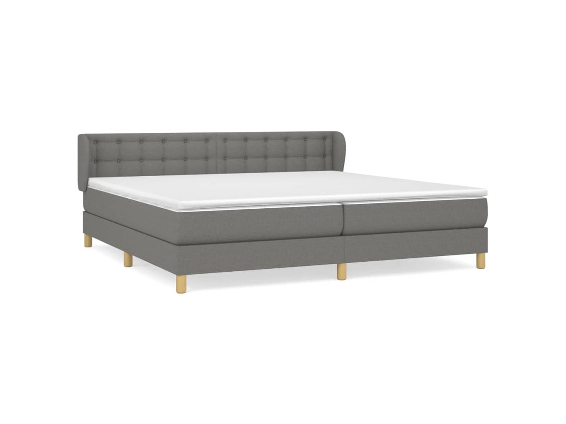 Box Spring Bed, Box Spring Beds Vidaxl Cinzeto Tecido (200 X 200 Cm)