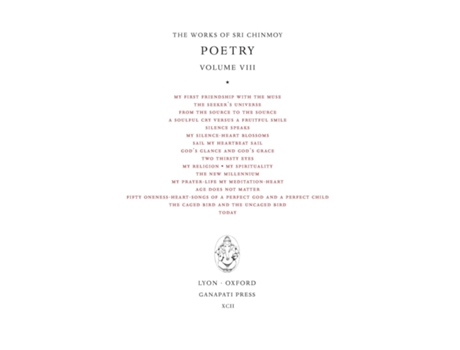 Livro Sri Chinmoy Poetry VIII de Sri Chinmoy (Inglês)