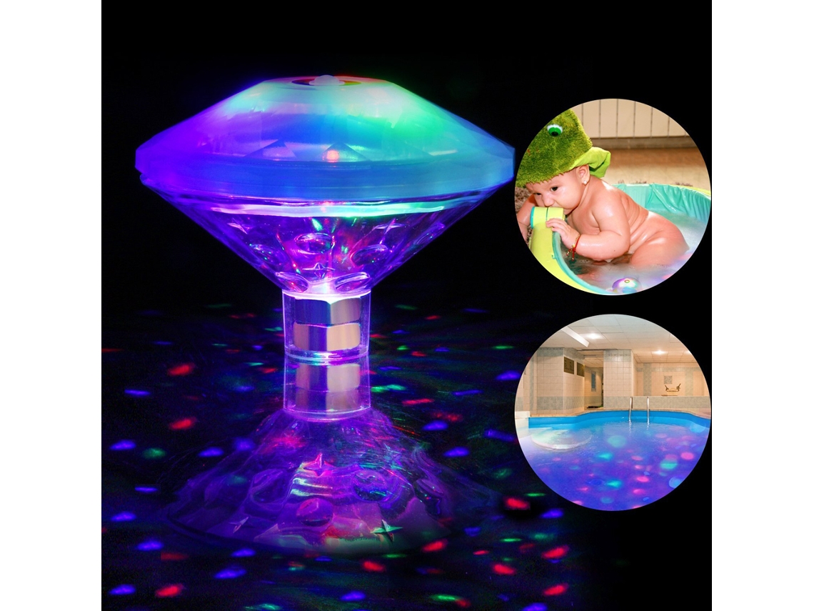 Lâmpada Submersível Led Colorida Ip67 8 Modos Piscina Banho