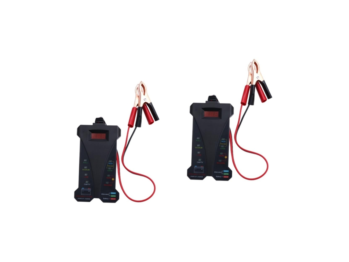 2 Unidades De Testador De Bateria Digital Com Detector De Carga