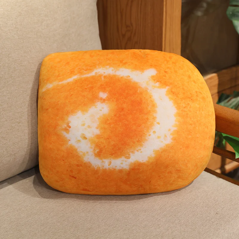 Almofada Redonda Suíça para Adultos, Almofada Decorativa para Sofá MDUG (laranja 35cm)