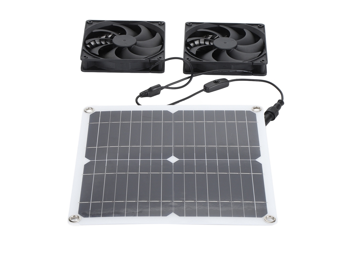 Ventilador Solar 12w 18v Ip65 para Galinheiros Estufas