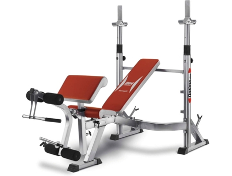 Banco de Musculação  G330 Optima (Vermelho - Peso Máx: 100 Kg - 208x171x103cm - Aço)