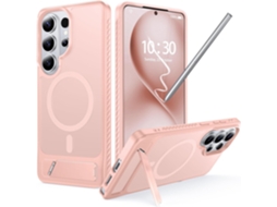 Capa Para Samsung Galaxy S26, Com Ímã E Suporte, À Prova De Choque, Rosa. Panoona
