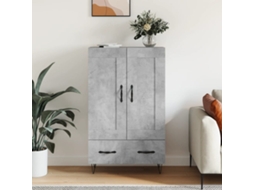 Aparador Alto 69,5x31x115 cm Derivados de Madera Gris Cemento