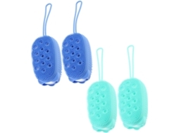 Lurelia Pack De 4 Escovas De Silicone Para Costas E Corpo, Silicone Macio, Pega Ergonómica E Massagem Suave
