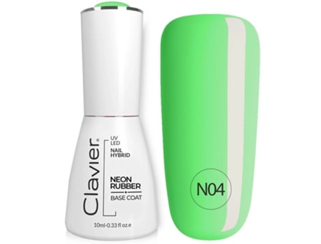 Neon Luxury Rubber Base Gel Colorful Green Rainbow N04, 10ml Clavier