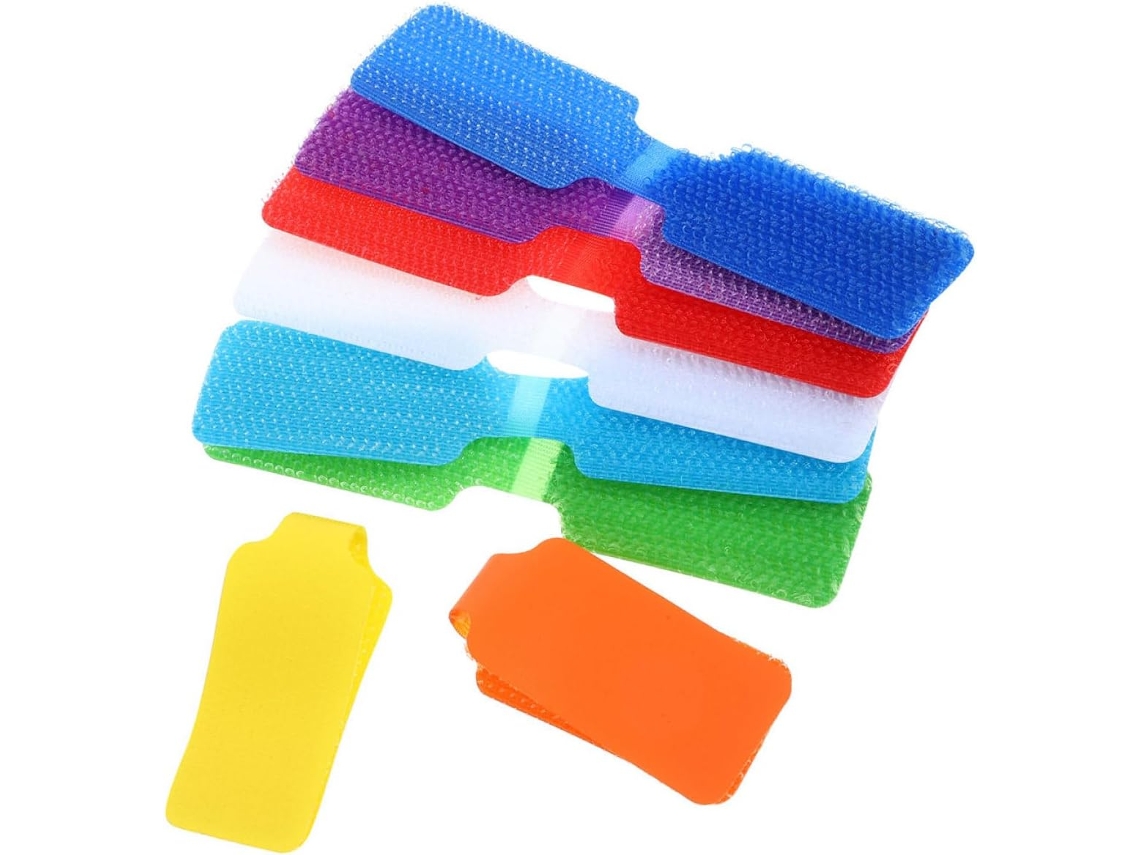 32 Abraçadeiras De Nylon Multicoloridas De 9x2cm, Em Tira.