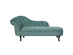 Chaise longue versão à esquerda BELIANI Nimes de Veludo Verde 169x65x79