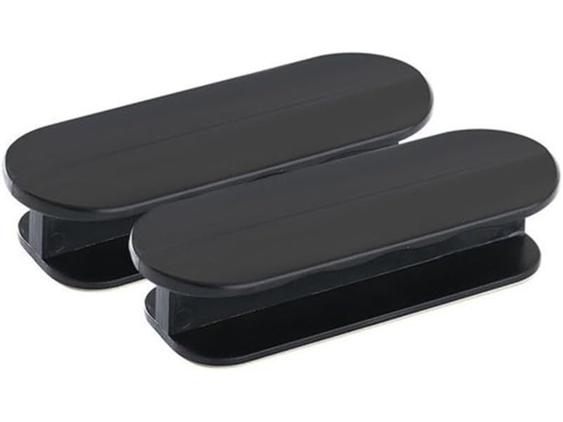 Conjunto De 2 Puxadores Elegantes Para Armários E Gavetas, Acabamento Liso, Design Funcional Preto
