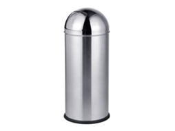 Relaxdays Caixote Do Lixo Com Tampa Push, Aço Inoxidável, Interior Galvanizado Resistente À Corrosão, 70 L, Várias Cores