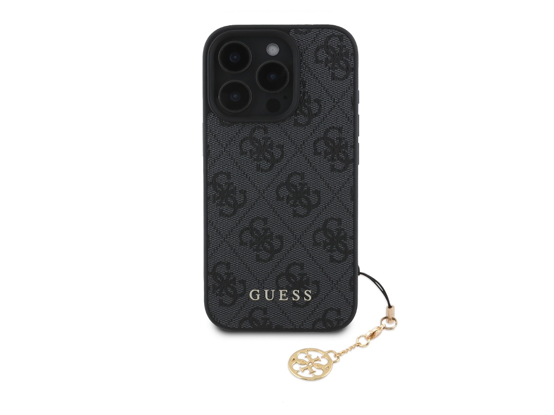 Capa Traseira Printed para iPhone 16 Pro Max GUESS Acrílico Cinzento