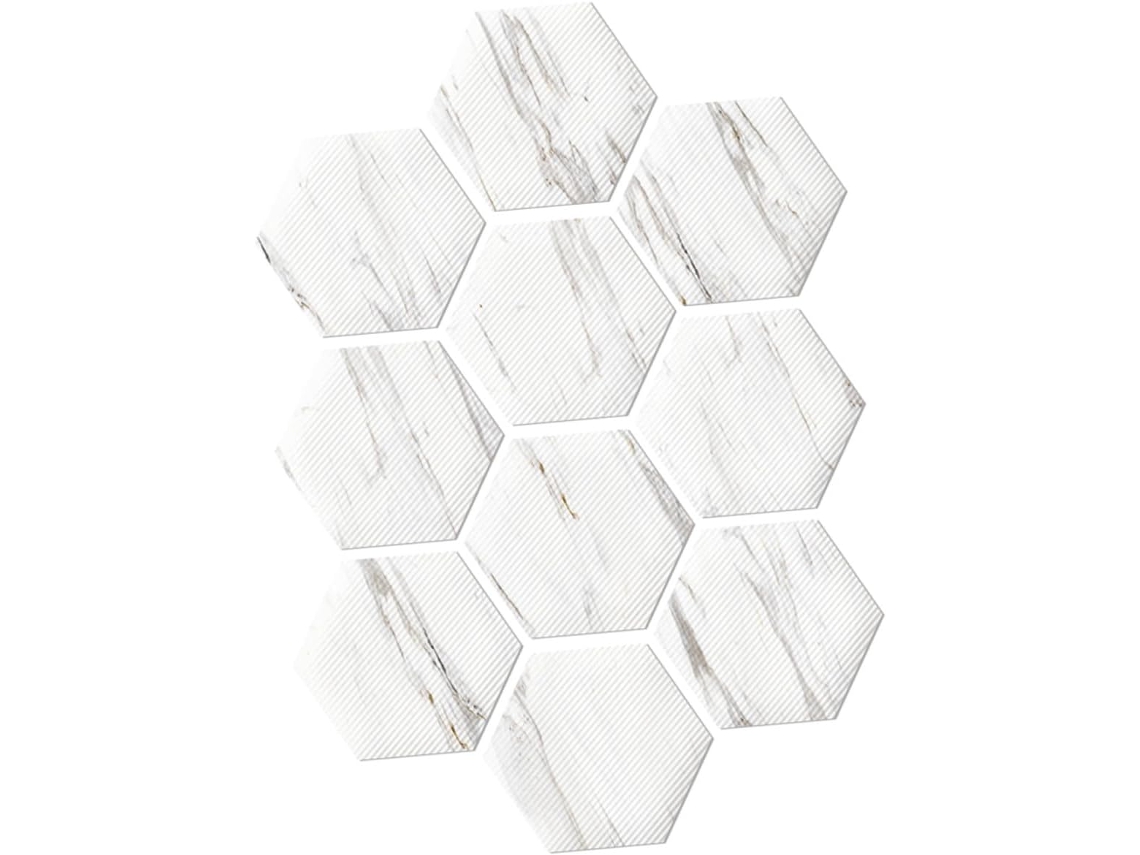 Adesivo Pvc Branco Impermeável Resistente Desgaste Efeito Mármore Cozinha Banheiro Chão Ao GOKOCO