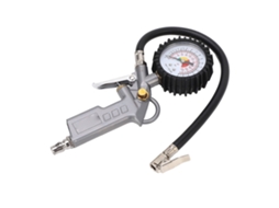 Inflador de Pneus com Manômetro 225psi Bico Acessório 0,3in Aço Inoxidável para Veículos Suv Moto Bicicleta S/MARCA