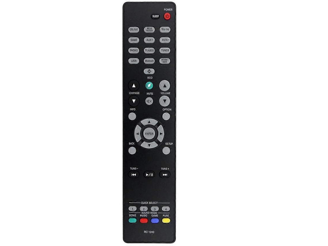 Controle Remoto De Substituição Rc-1243 Para Receptor De Áudio/vídeo Denon Rc-1243