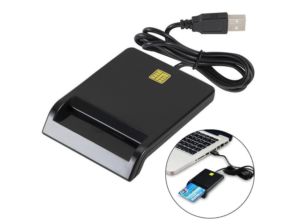 2026-lector De Tarjetas Inteligentes Usb 2.0 Compatible Com Cartões Bancários, Cac, Id, Windows, Mac E Linux