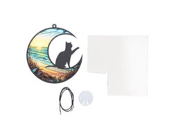 Ats adorno Colgante de Vidrio Tintado para Ventana Con Memoria de Gato, Ornamento Acrílico Uv Impreso Colorido Tyu402