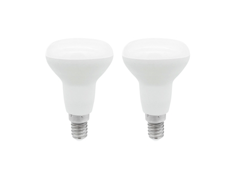 Pacote de 2 lâmpadas refletoras LED E27 9W Equi.60W 806lm 25000H 7hSevenOn Premium branco quente (3000K)