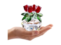 Decoración De Rosa De Cristal Con Caja Regalo Para Hogar Madre Pareja Navidad San Valentín
