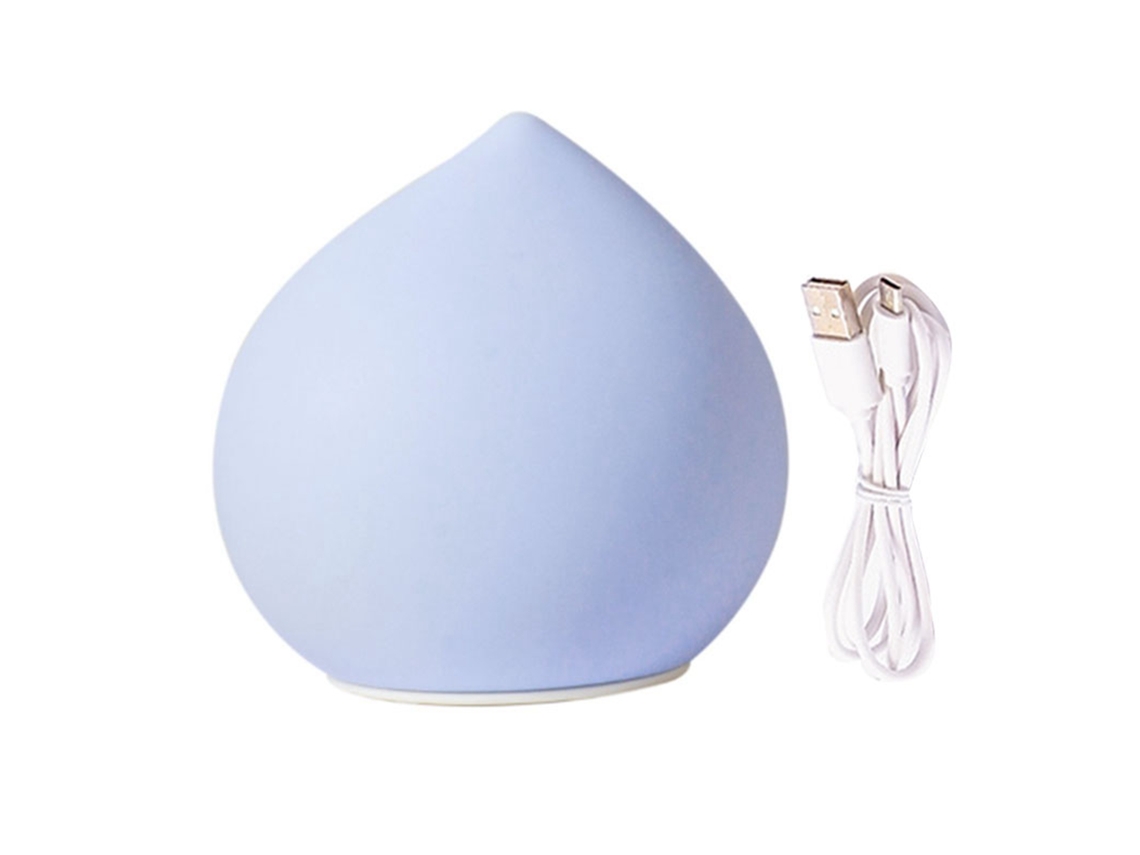Luz Noturna de Silicone Gotinha, Cute, Controle por Toque, Usb Recarregável, para Quarto, Cabeceira, Mesa